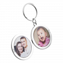 Personalized Luxury Circle Photo Locket Keyring