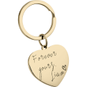 Personalized Handwriting to Engraving Heart Keychain