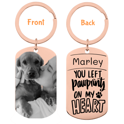 Personalized Pet Memorial Photo Engraved Keyring Personalized Pet Memorial Photo Engraved Keyring
