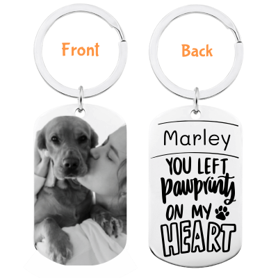 Personalized Pet Memorial Photo Engraved Keyring Personalized Pet Memorial Photo Engraved Keyring