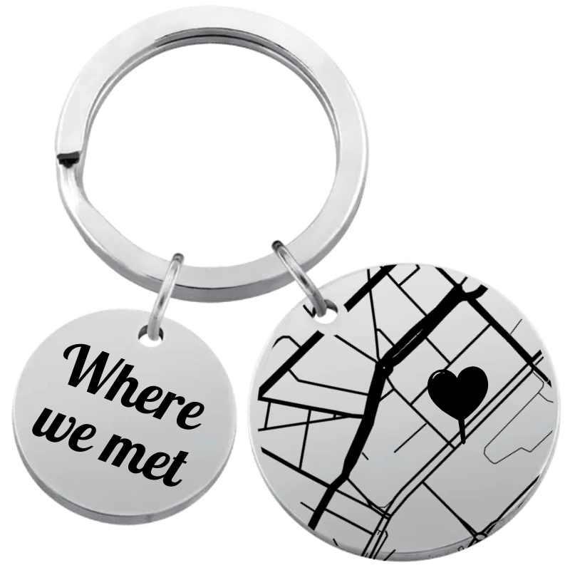 Personalized Geo-map Keyring