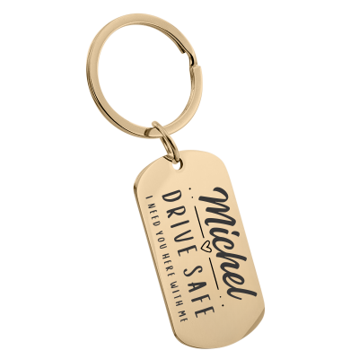 Personalized Engraved Drive Safe Keyring with...