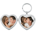 Personalized Couple's Locket Keyring with Photos plus 'In Love Since' Engraving