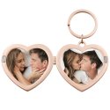 Personalized Couple’s Heart Locket Keyring - Perfect Match