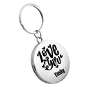 Personalized Couple's Locket Keyring with Photos plus ''Love you'' Engraving