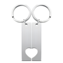 Personalized Couples' Holding Hands Heart Keyrings—Engraved Names and Dates