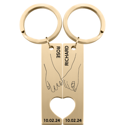 Personalized Couples' Holding Hands Heart...