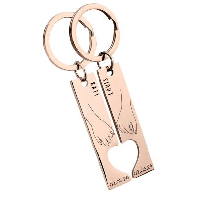 Personalized Couples' Holding Hands Heart...
