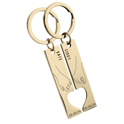 Personalized Couples' Holding Hands Heart...