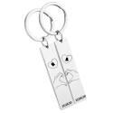 Cute Duo Lovers' Matching Keyrings—Personalized with Initials and Special Date