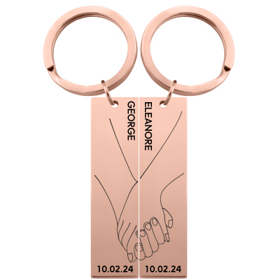 Personalized Couples' Holding Hands Heart...