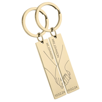 Personalized Couples' Holding Hands Heart...