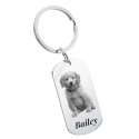 Personalized Engraved Pet Dog Tag Keyring with Your Dog or Cat's Photo and Name