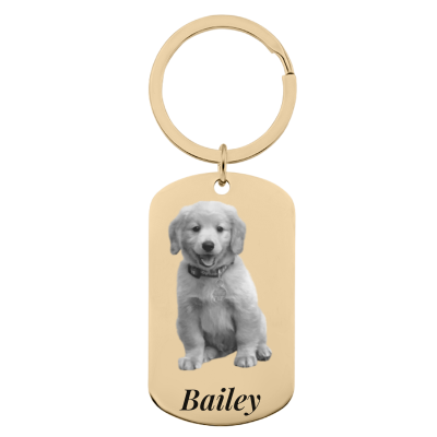 Personalized Engraved Pet Dog Tag Keyring with... Personalized Engraved Pet Dog Tag Keyring with...