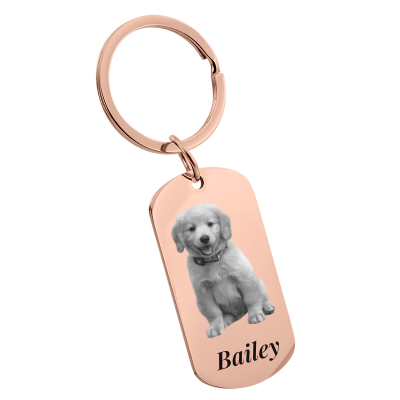 Personalized Engraved Pet Dog Tag Keyring with... Personalized Engraved Pet Dog Tag Keyring with...